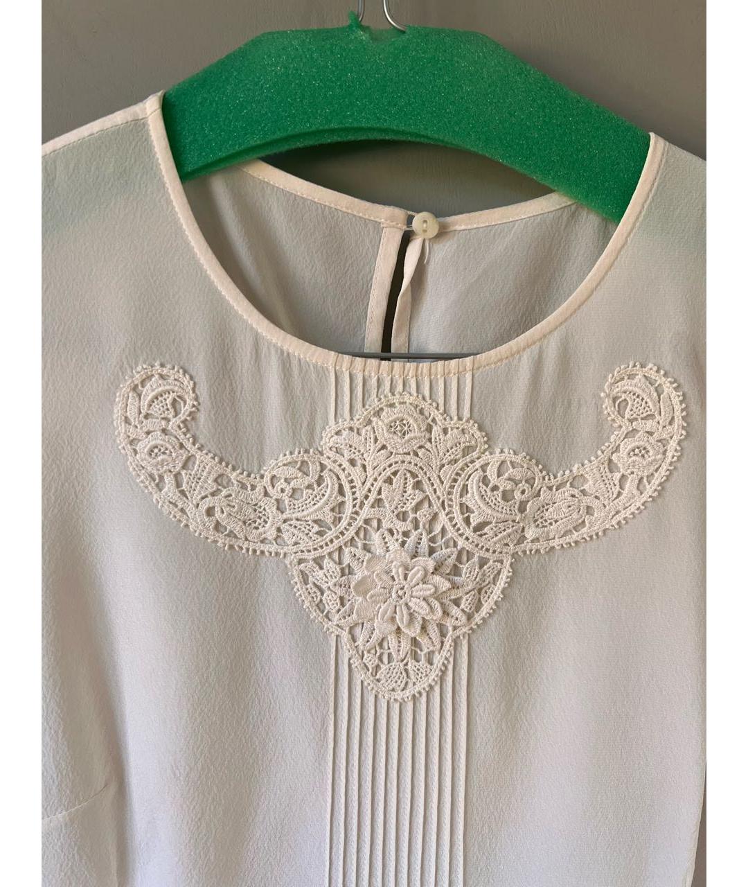 DOLCE&GABBANA Белая шелковая блузы, фото 4