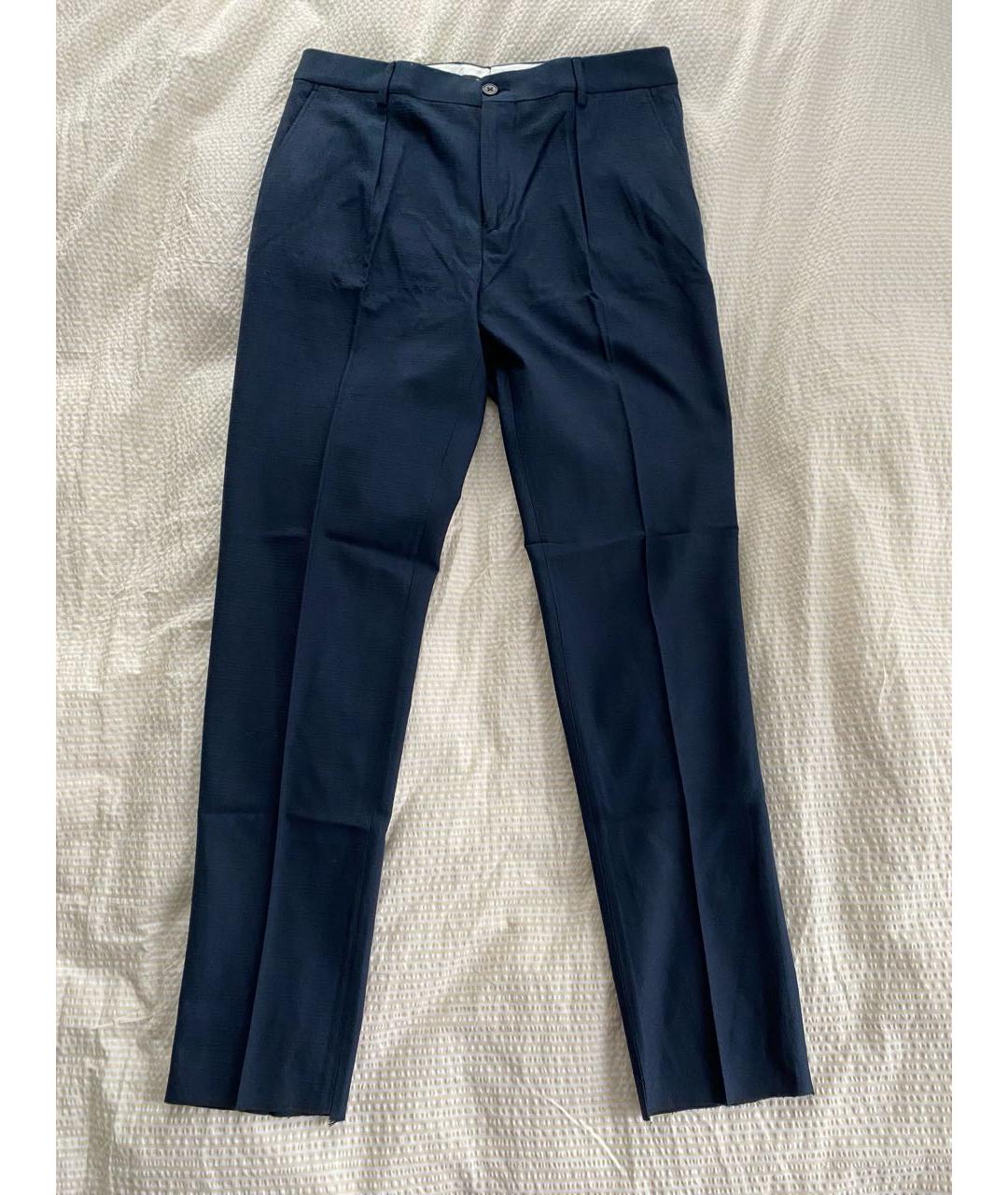 BRIAN DALES Темно-синие хлопковые повседневные брюки, фото 6