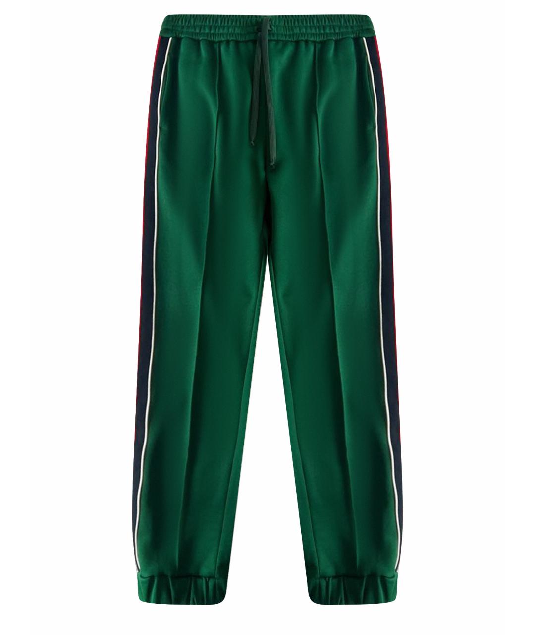 GUCCI Зеленые полиэстеровые спортивные брюки и шорты, фото 1