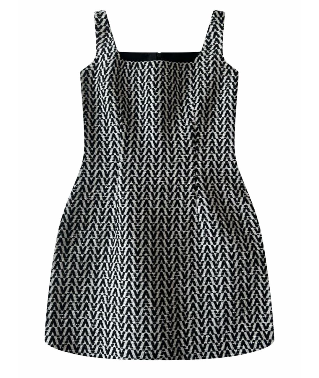 VALENTINO Черное хлопко-эластановое коктейльное платье, фото 1