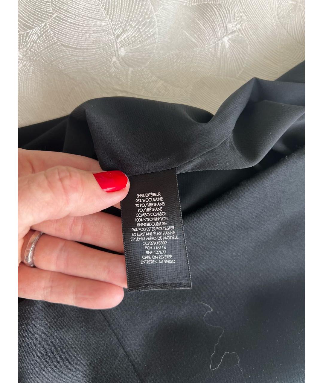 ALICE+OLIVIA Черная креповая юбка миди, фото 3