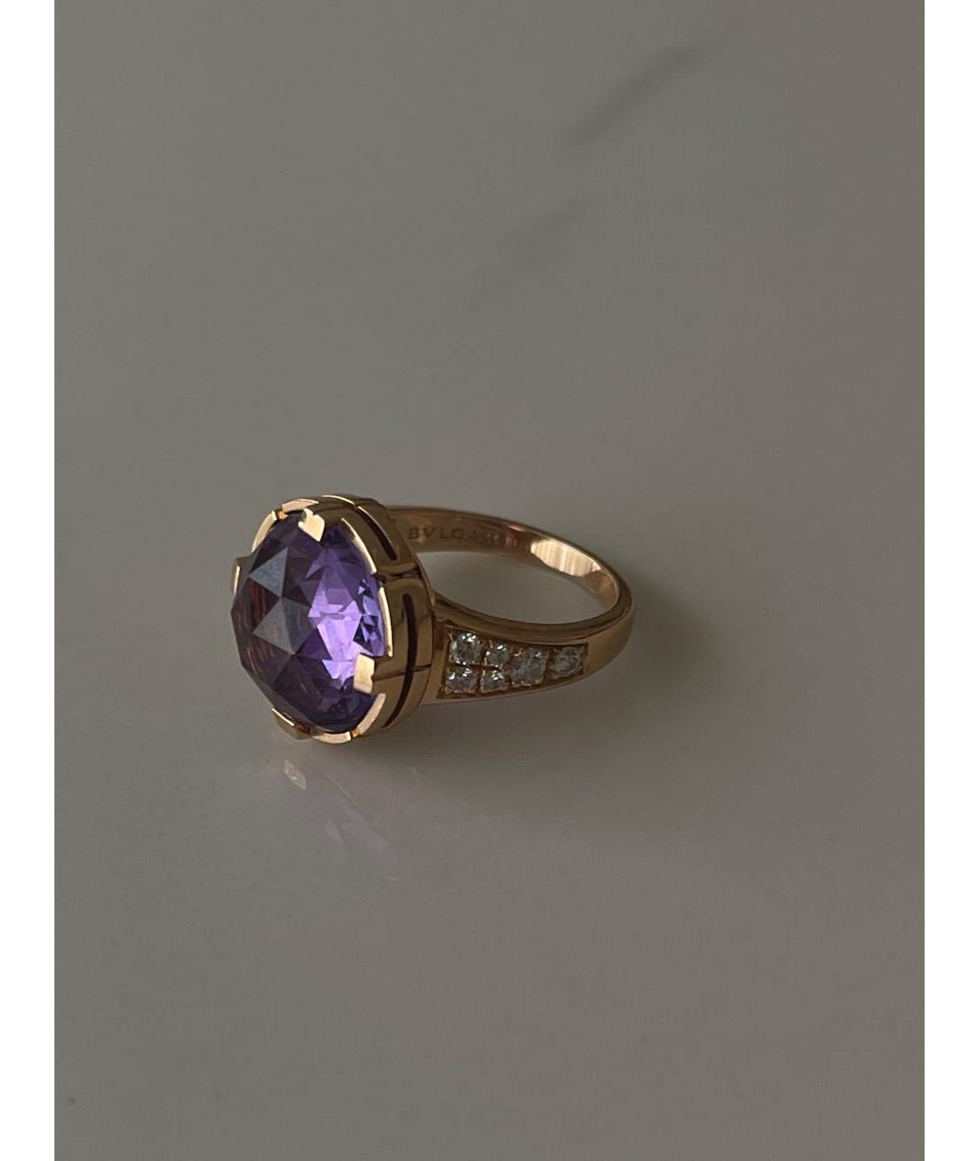 BVLGARI Фиолетовое кольцо из розового золота, фото 2