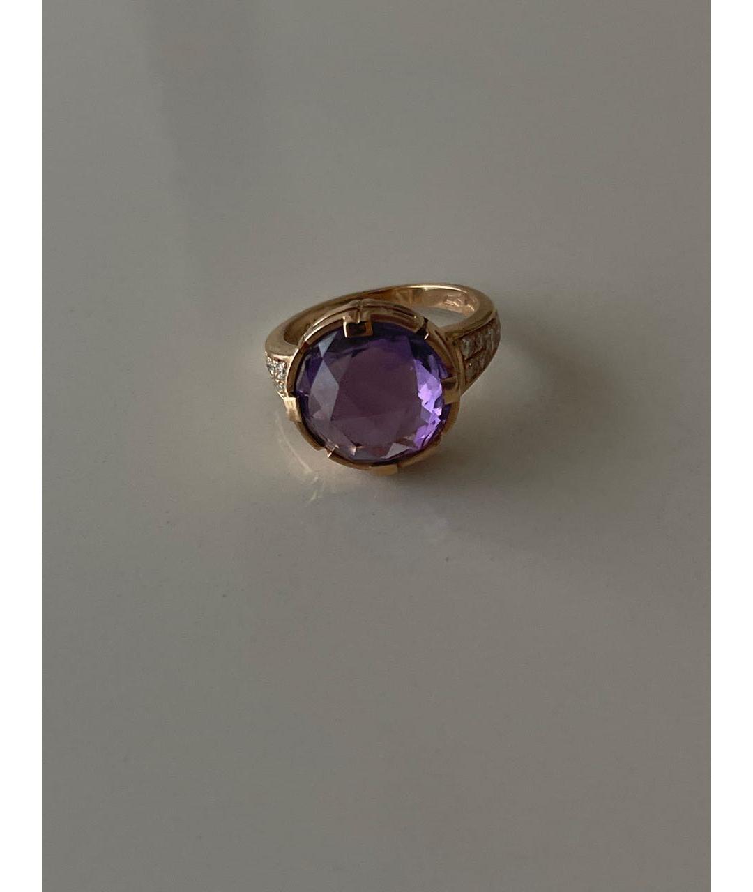 BVLGARI Фиолетовое кольцо из розового золота, фото 4