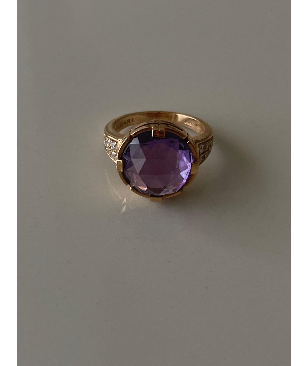 BVLGARI Фиолетовое кольцо из розового золота, фото 9