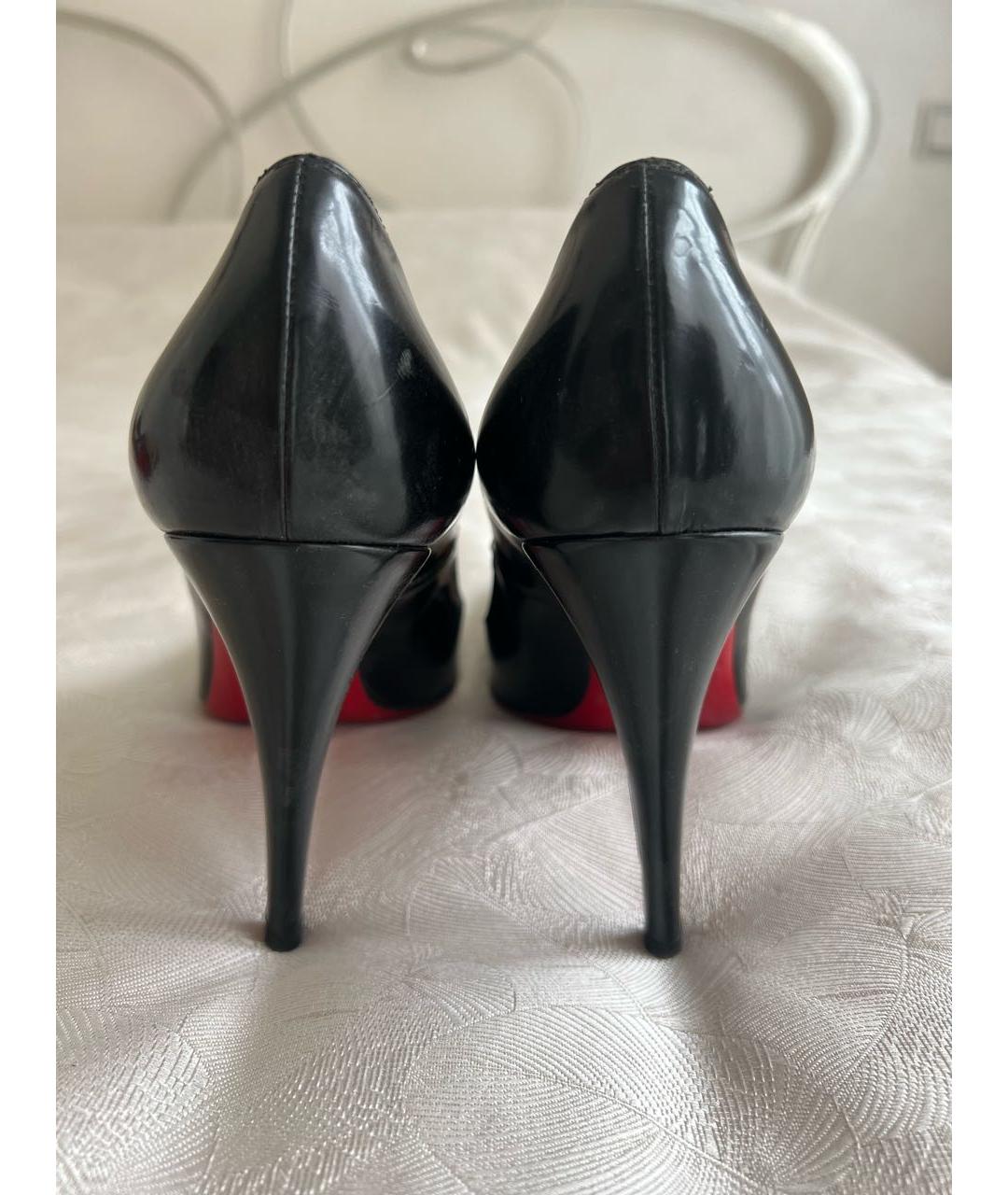 CHRISTIAN LOUBOUTIN Черные кожаные туфли, фото 2