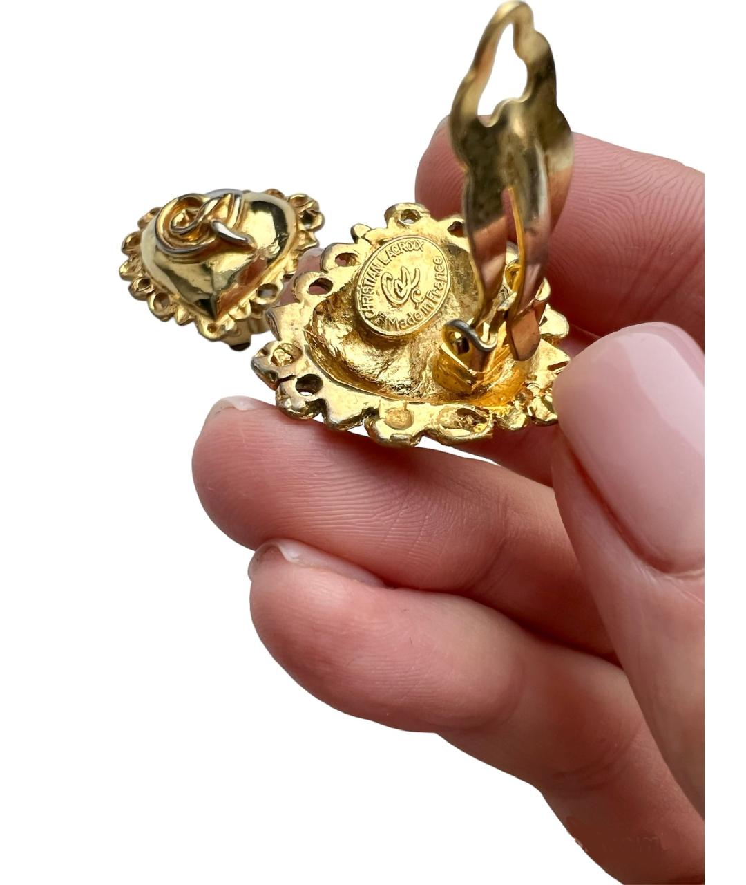 CHRISTIAN LACROIX Золотые металлические клипсы, фото 2