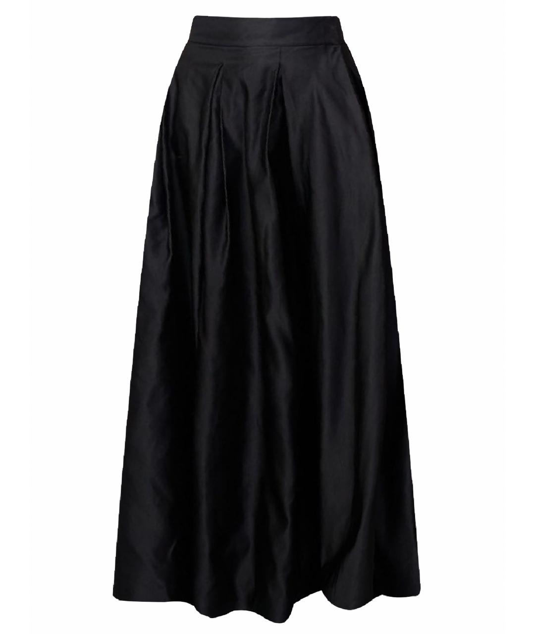 RALPH LAUREN COLLECTION Черная шелковая юбка макси, фото 1
