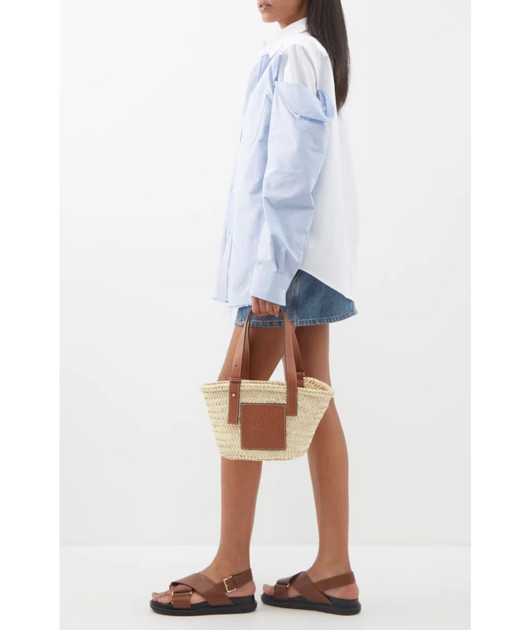 LOEWE Бежевая пелетеная пляжная сумка для женщин – купить в интернет ...