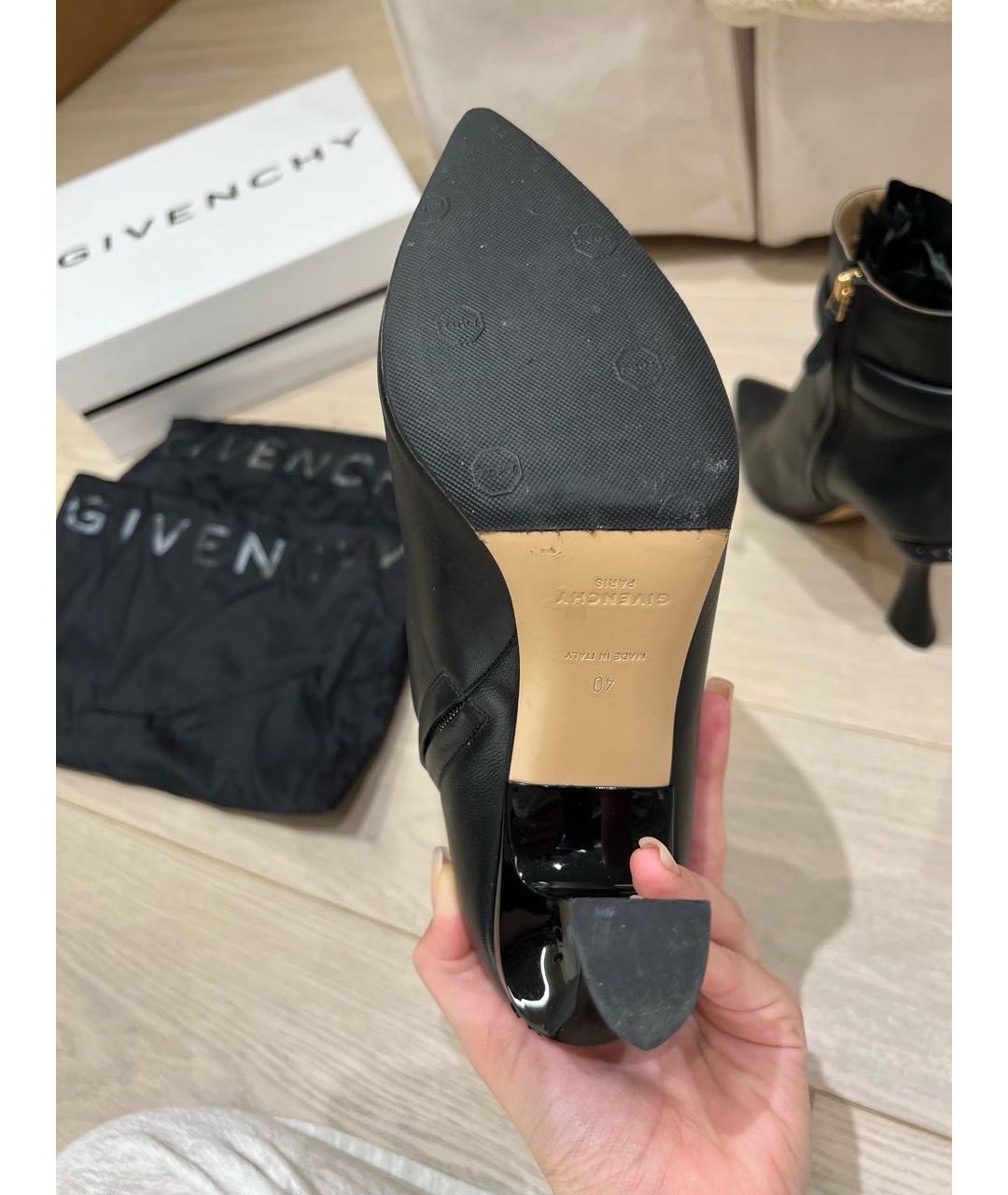 GIVENCHY Черные кожаные ботильоны, фото 7