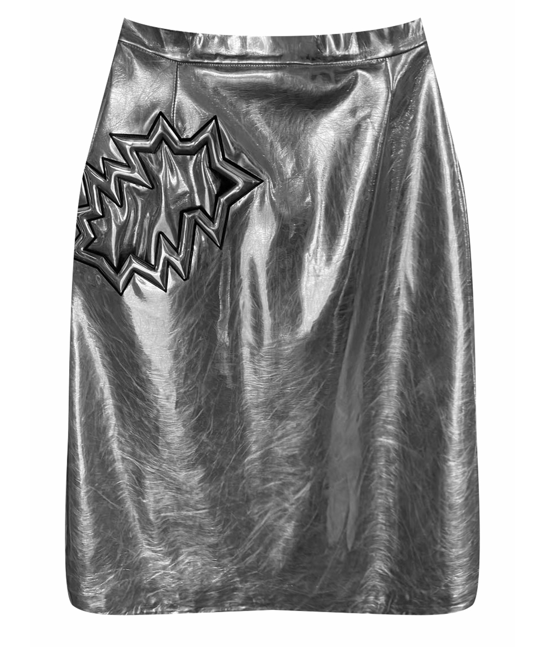CHRISTOPHER KANE Серебряная юбка миди, фото 1