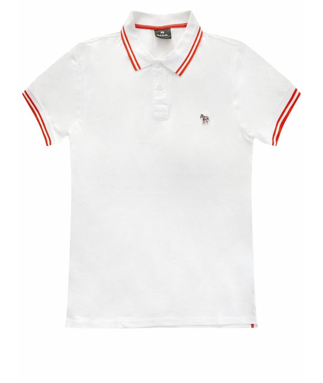 PS BY PAUL SMITH Белое хлопковое поло с коротким рукавом, фото 1