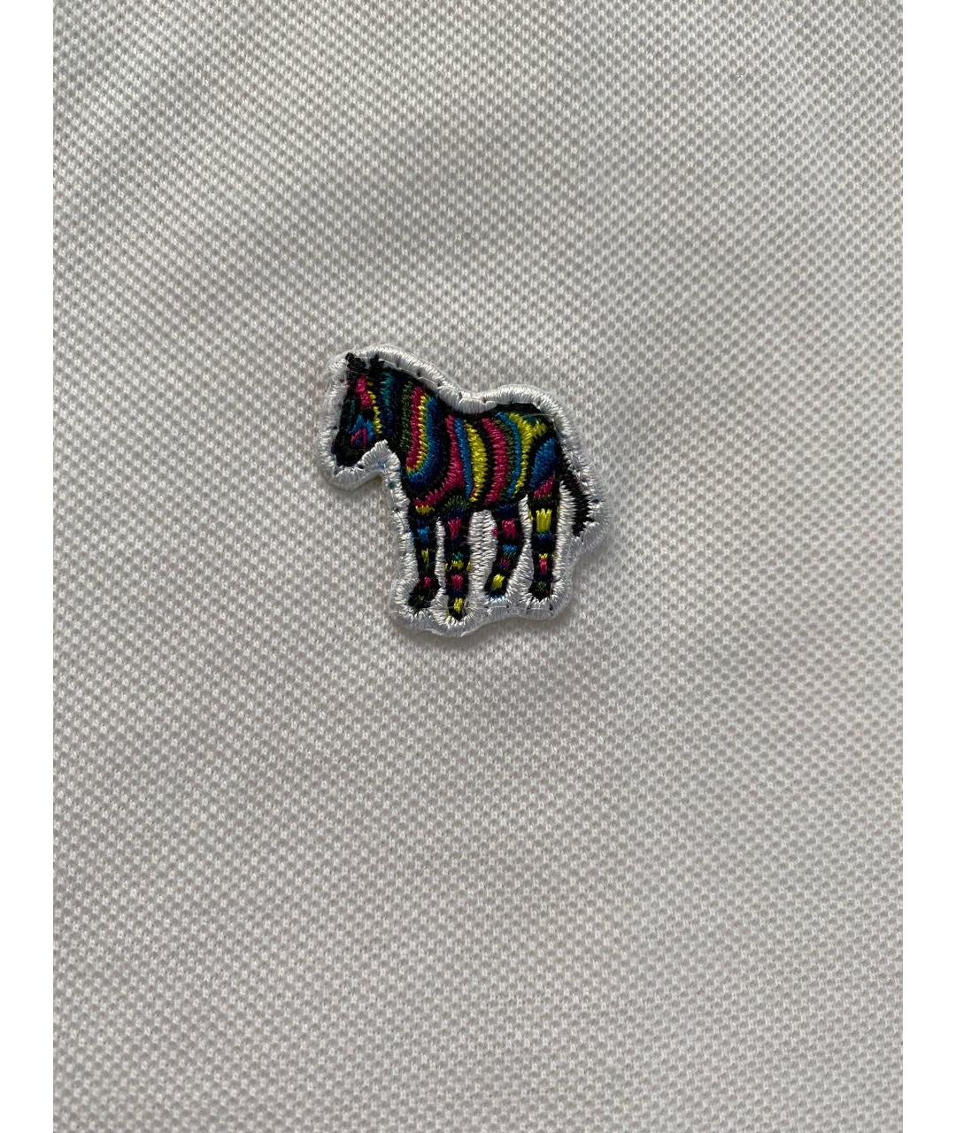 PS BY PAUL SMITH Белое хлопковое поло с коротким рукавом, фото 3