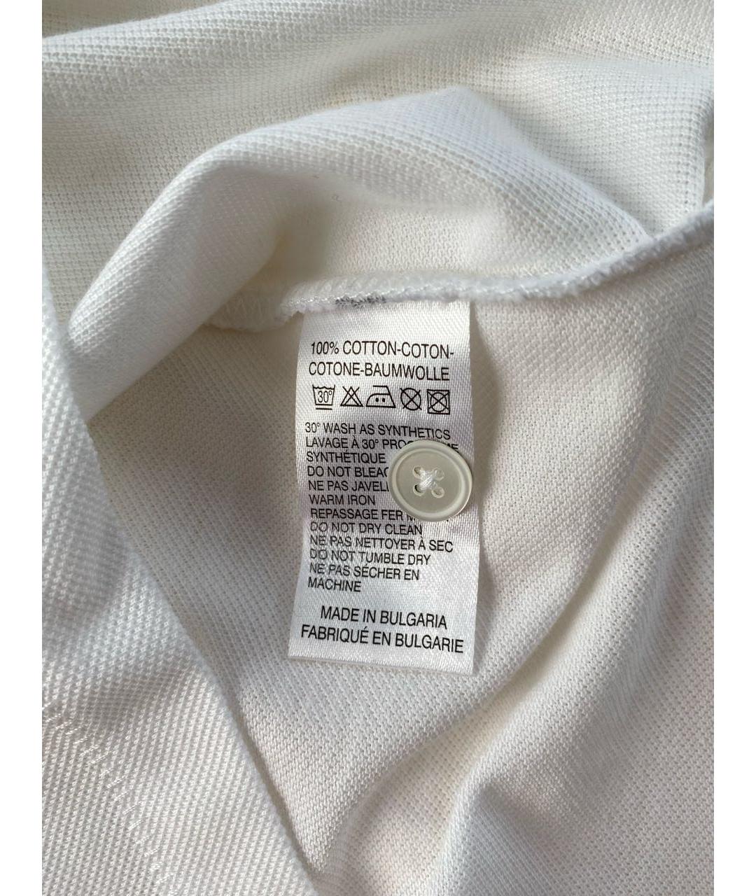 PS BY PAUL SMITH Белое хлопковое поло с коротким рукавом, фото 4
