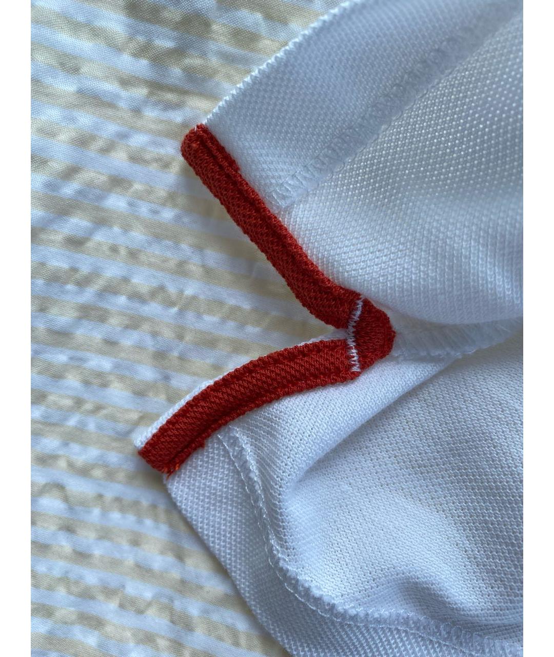 PS BY PAUL SMITH Белое хлопковое поло с коротким рукавом, фото 5