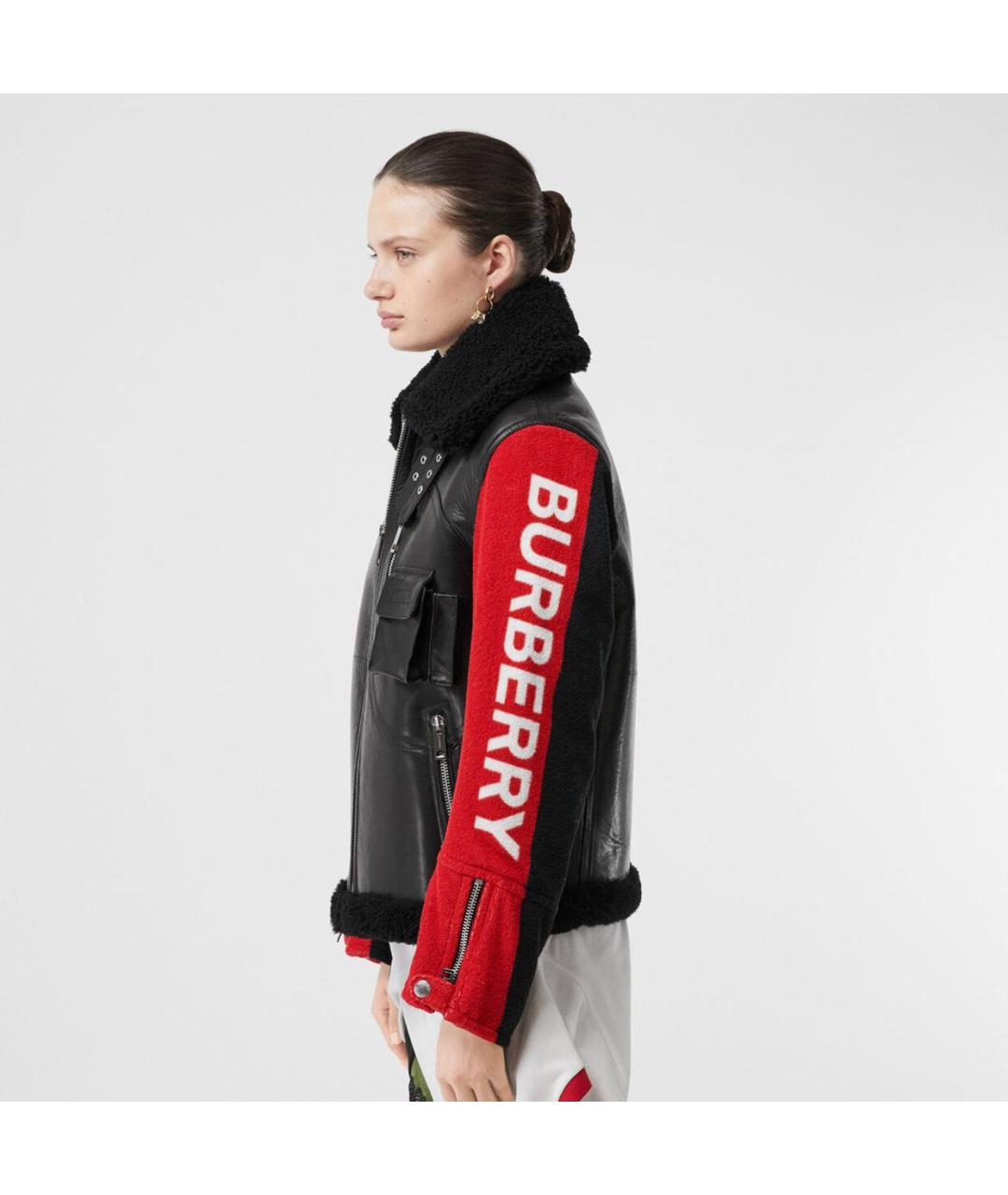 BURBERRY Мульти кожаная дубленка, фото 6
