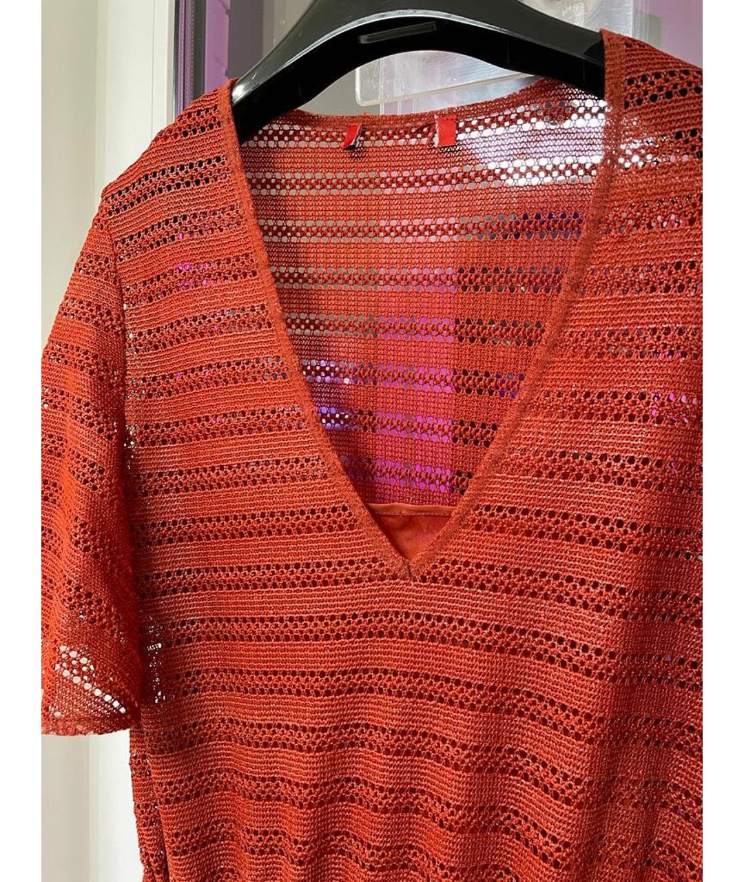 MAX MARA Красное полиэстеровое платье, фото 3