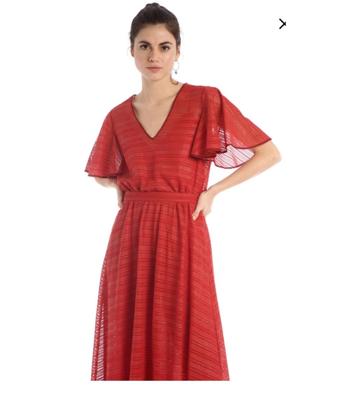 MAX MARA Красное полиэстеровое платье, фото 5