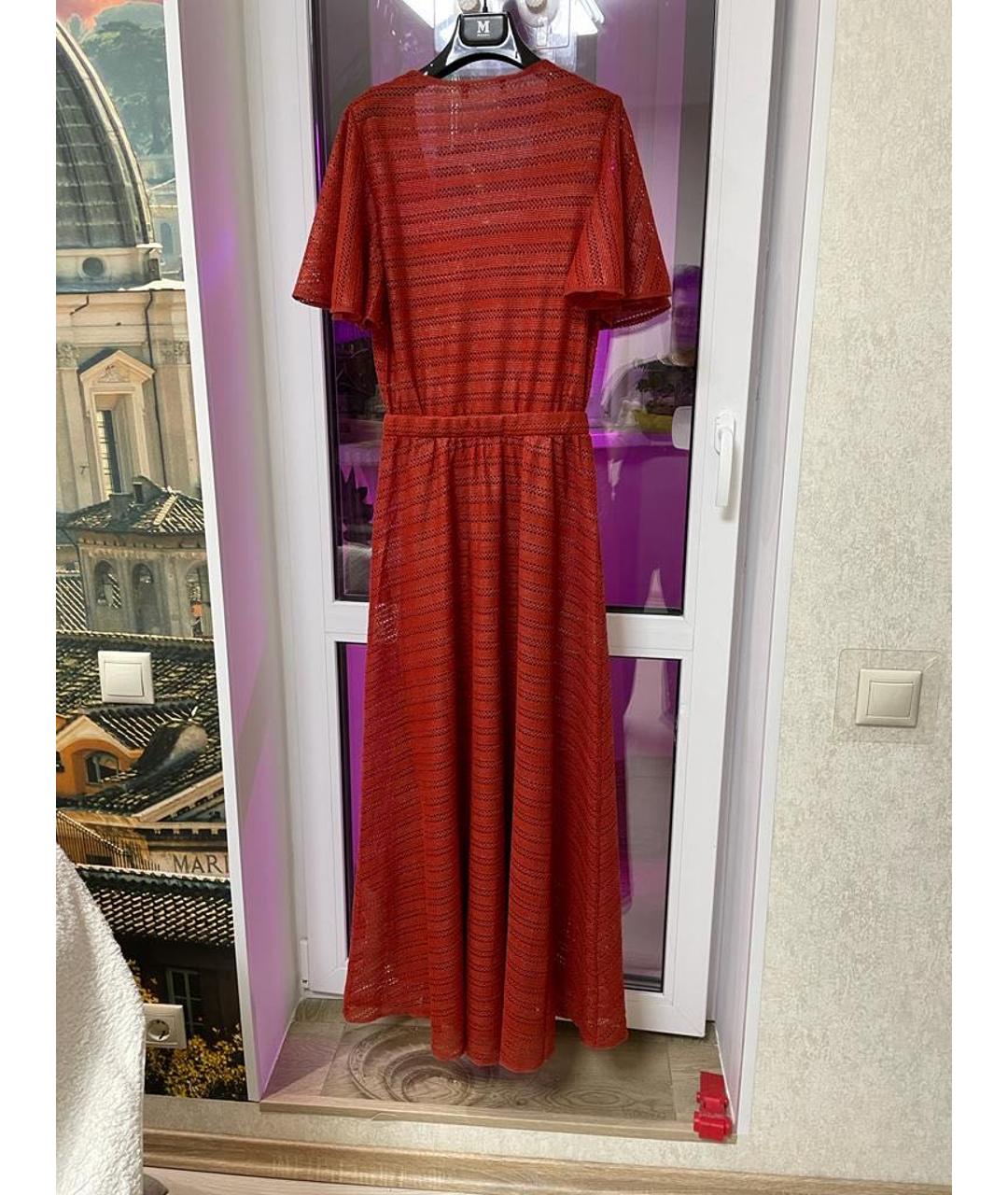 MAX MARA Красное полиэстеровое платье, фото 2