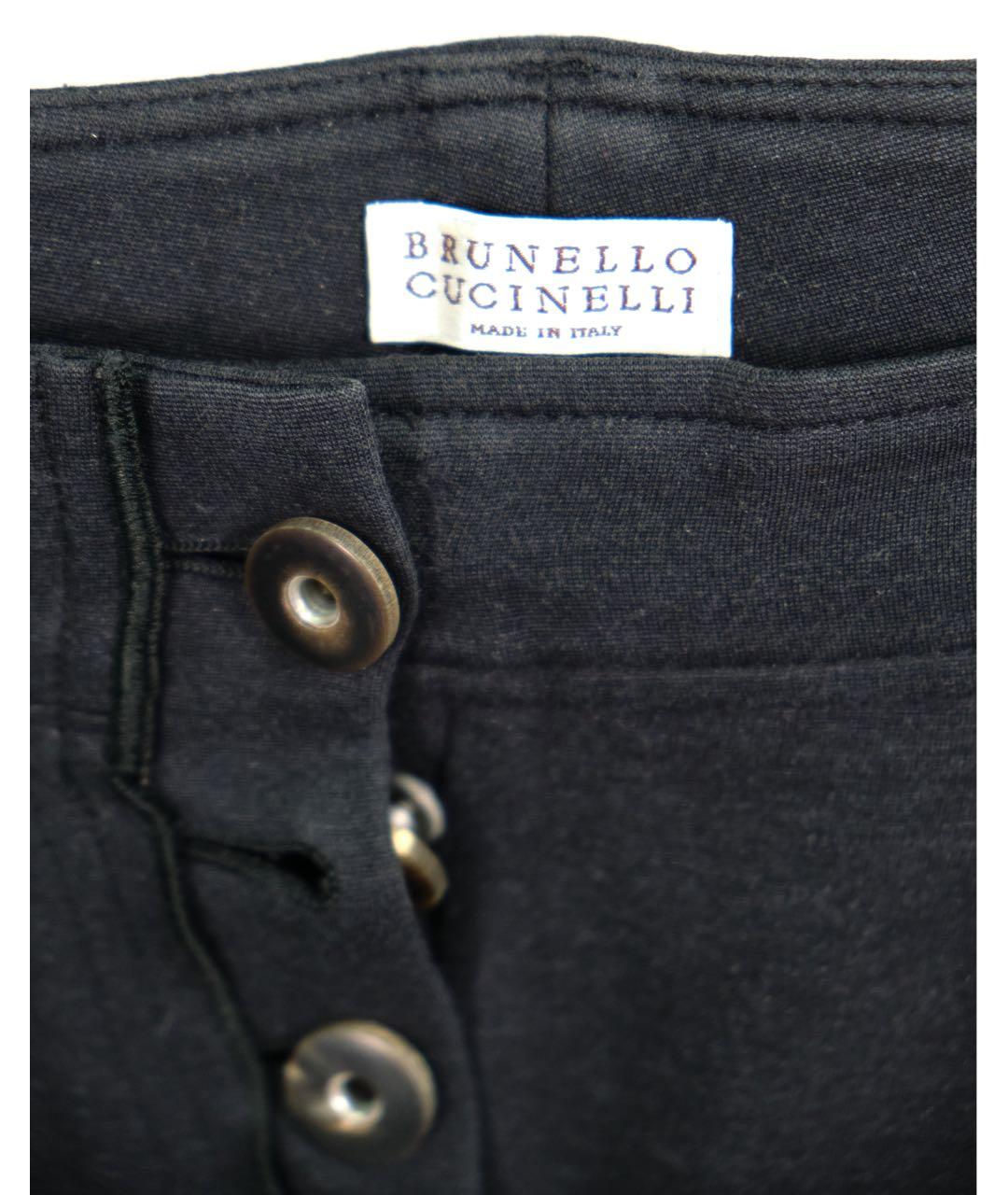 BRUNELLO CUCINELLI Серые шерстяные прямые брюки, фото 3