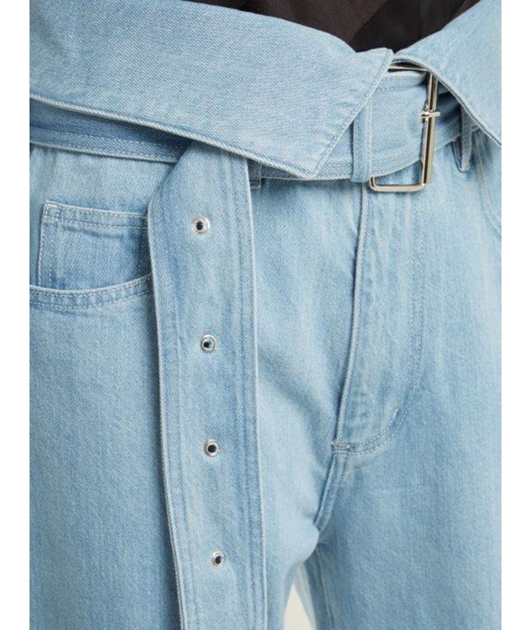 MARQUES' ALMEIDA Голубые хлопковые прямые джинсы, фото 6