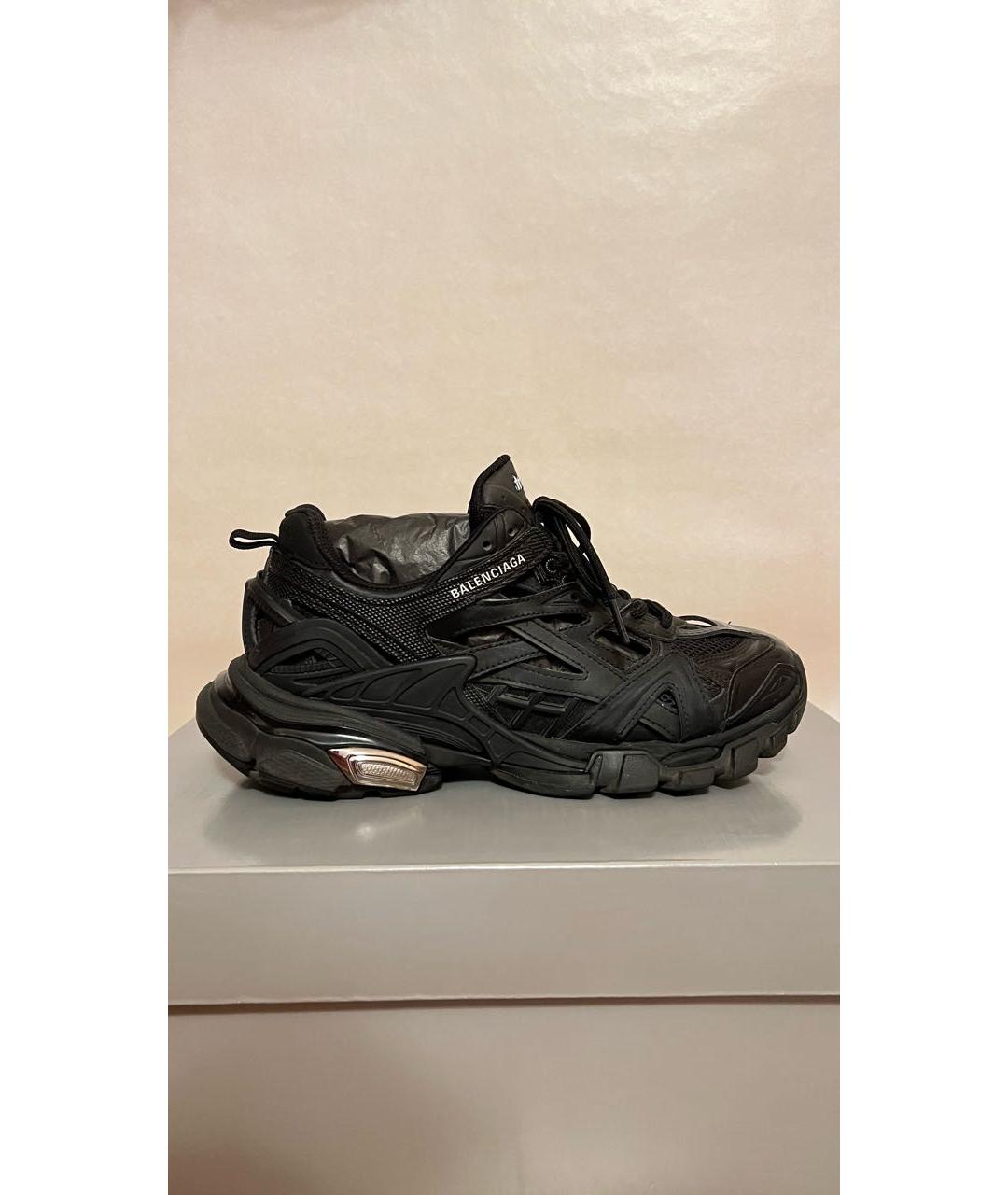 BALENCIAGA Черные кожаные кроссовки, фото 7