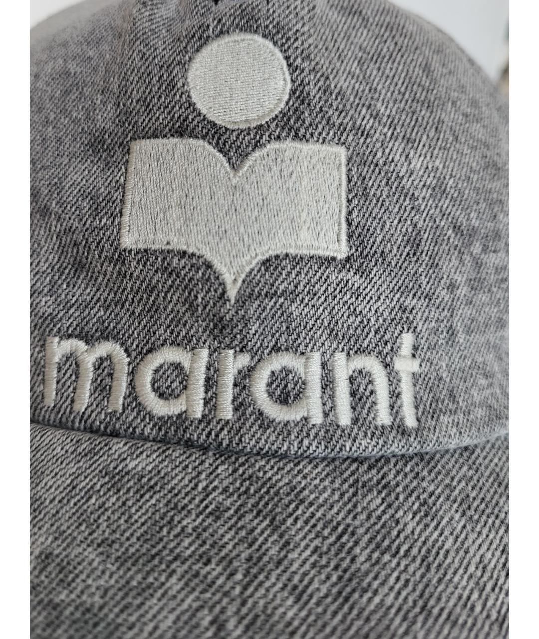 ISABEL MARANT Серая хлопковая кепка, фото 4