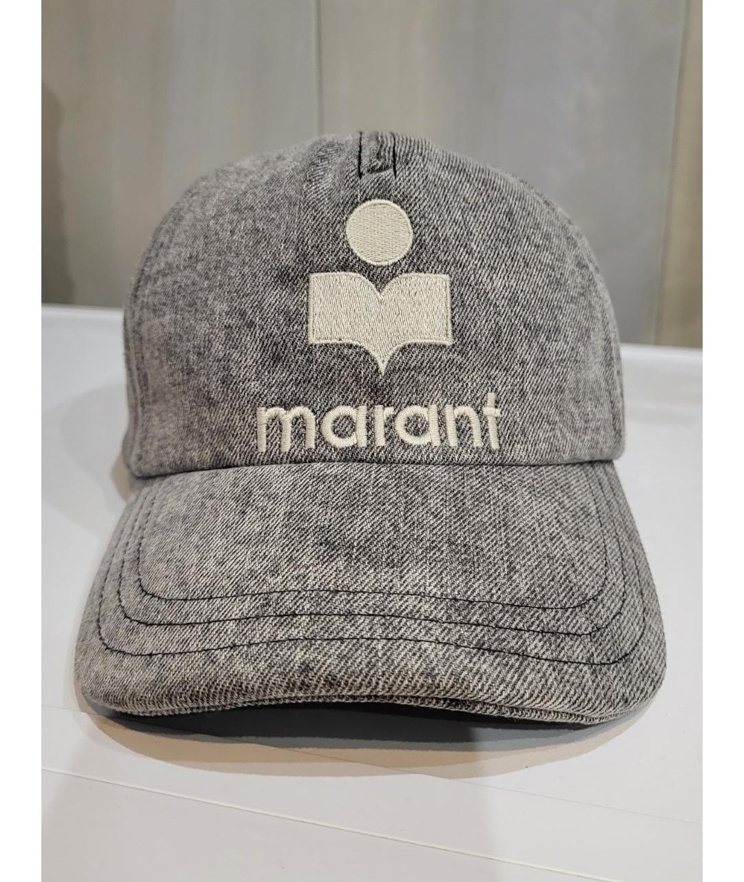 ISABEL MARANT Серая хлопковая кепка, фото 3