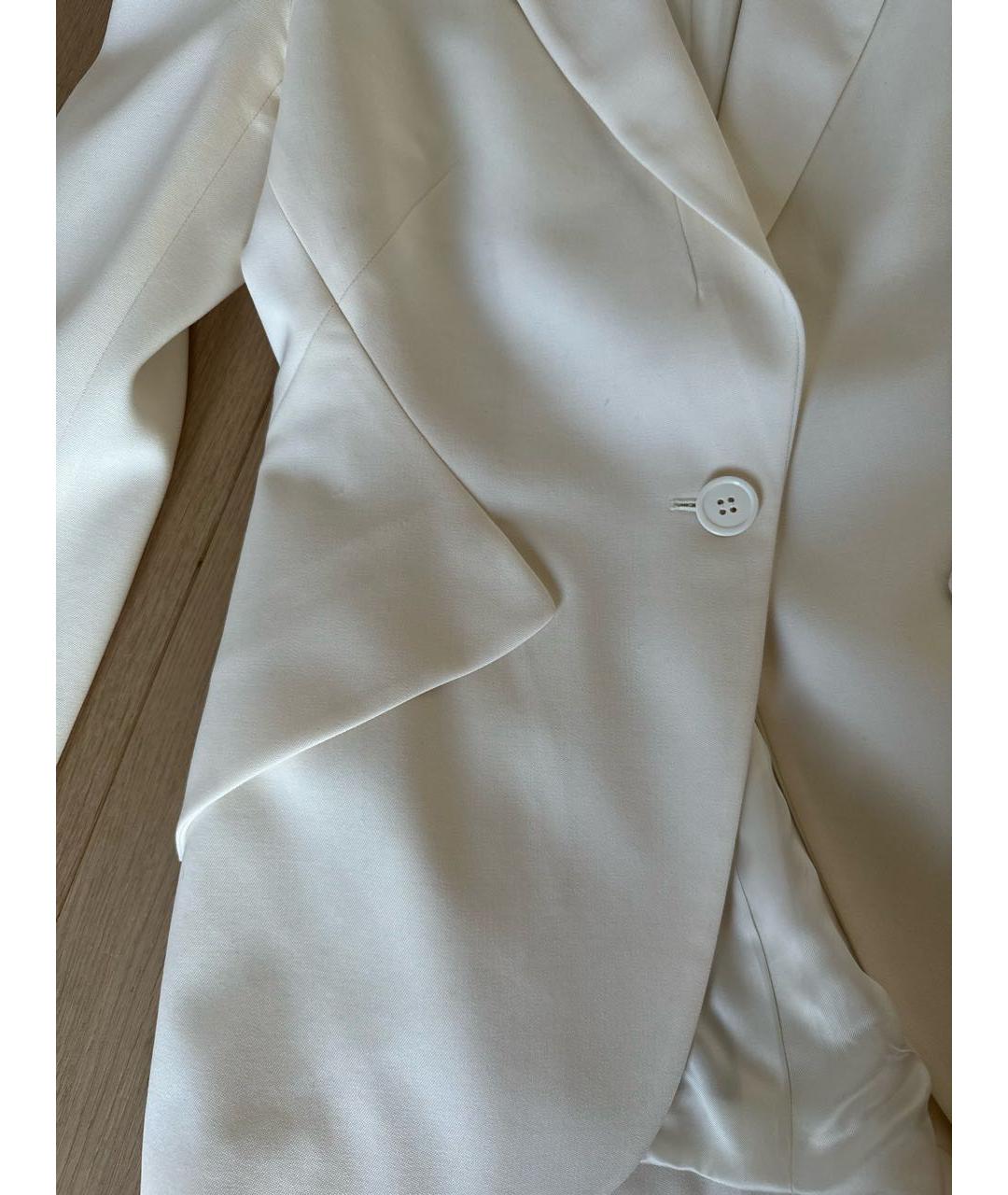 ALEXANDER MCQUEEN Белый шерстяной жакет/пиджак, фото 5