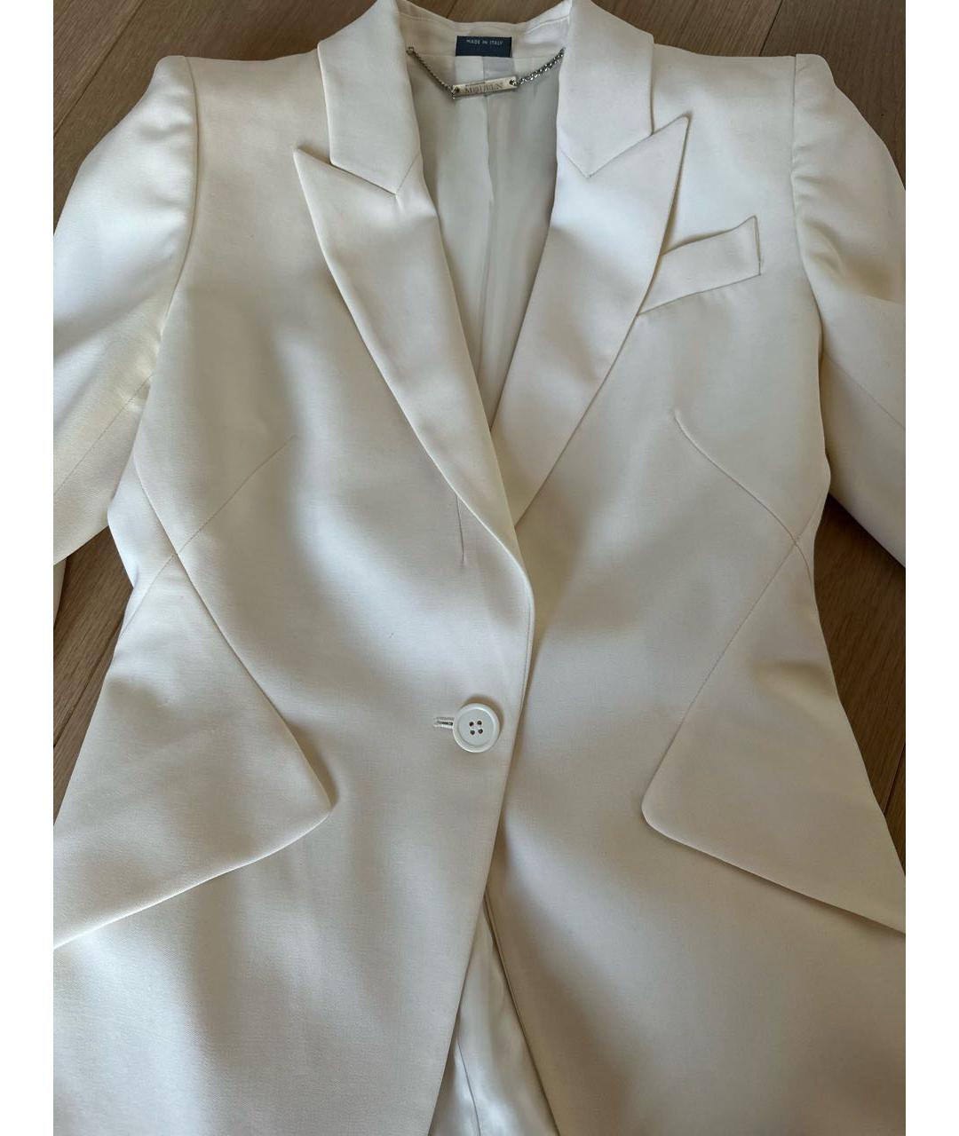 ALEXANDER MCQUEEN Белый шерстяной жакет/пиджак, фото 4