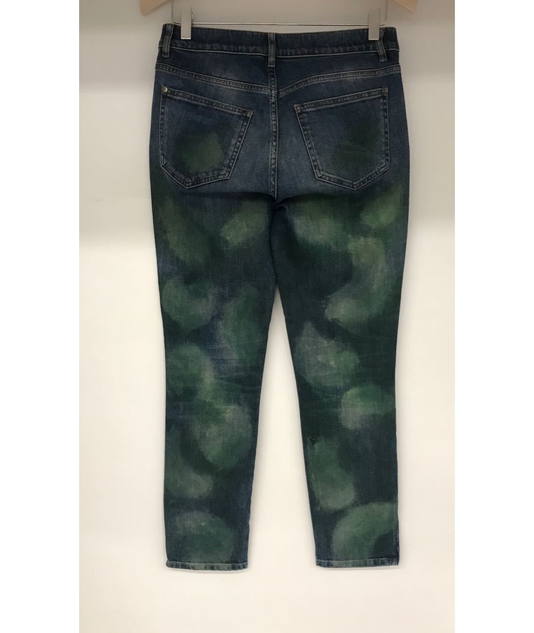 CHANEL PRE-OWNED Хаки хлопковые прямые джинсы, фото 2