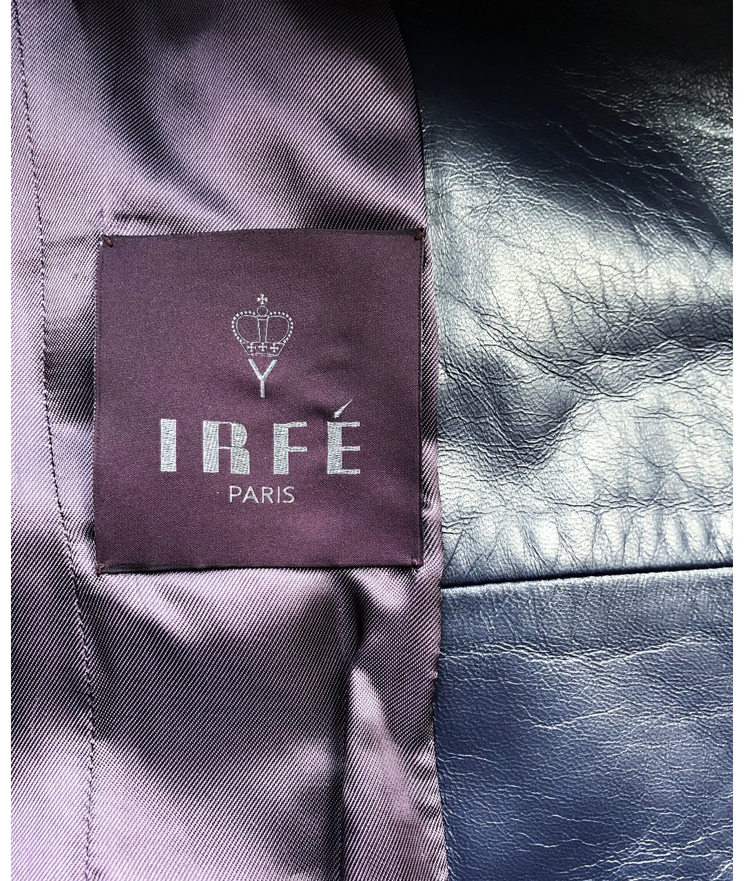 IRFE Фиолетовая кожаная куртка, фото 7