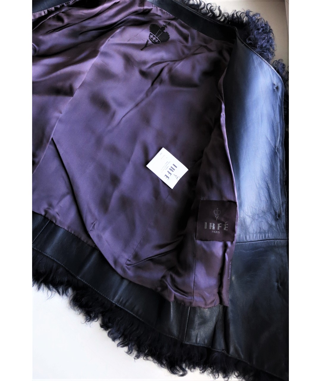 IRFE Фиолетовая кожаная куртка, фото 4