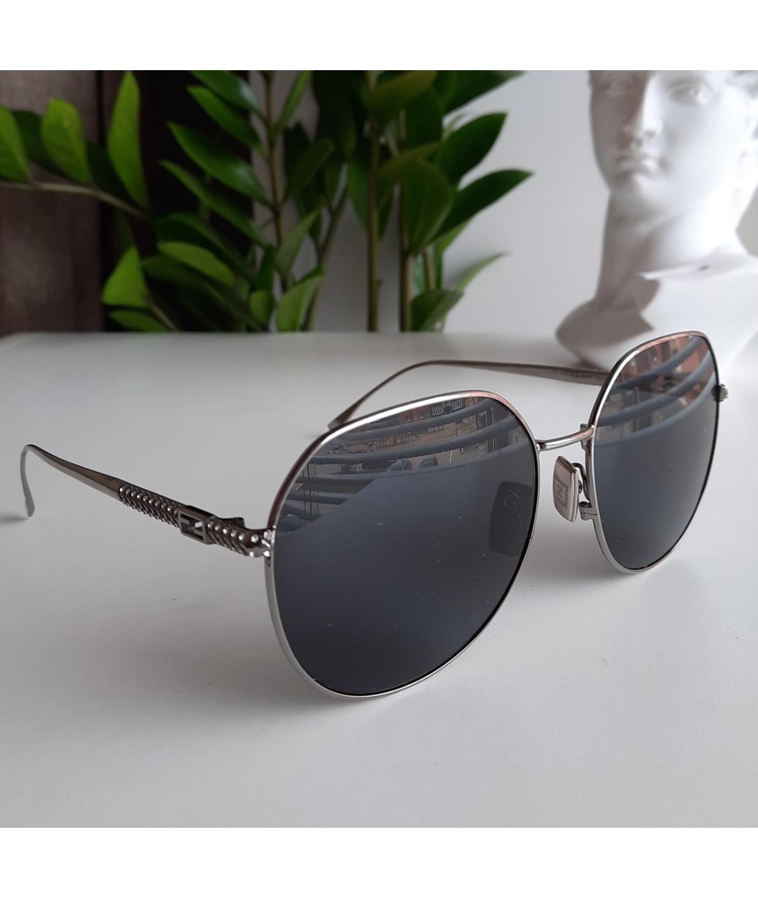 FENDI Металлические солнцезащитные очки, фото 2