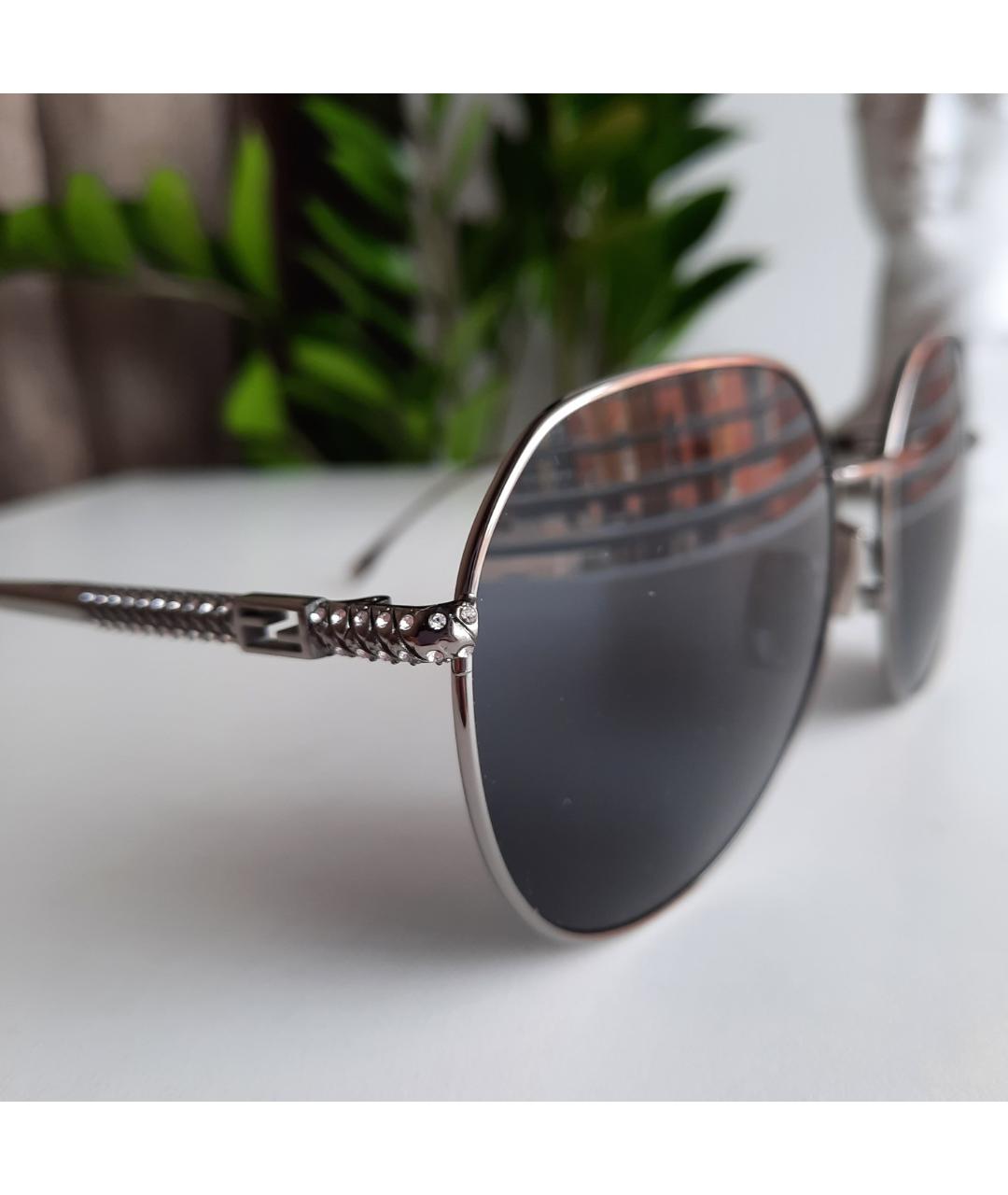 FENDI Металлические солнцезащитные очки, фото 3