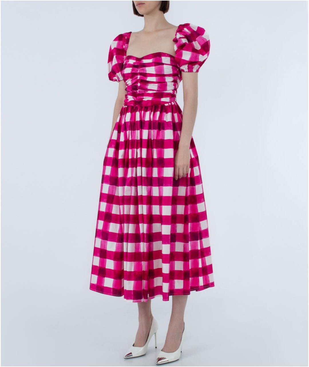 MSGM Розовое хлопковое повседневное платье, фото 3