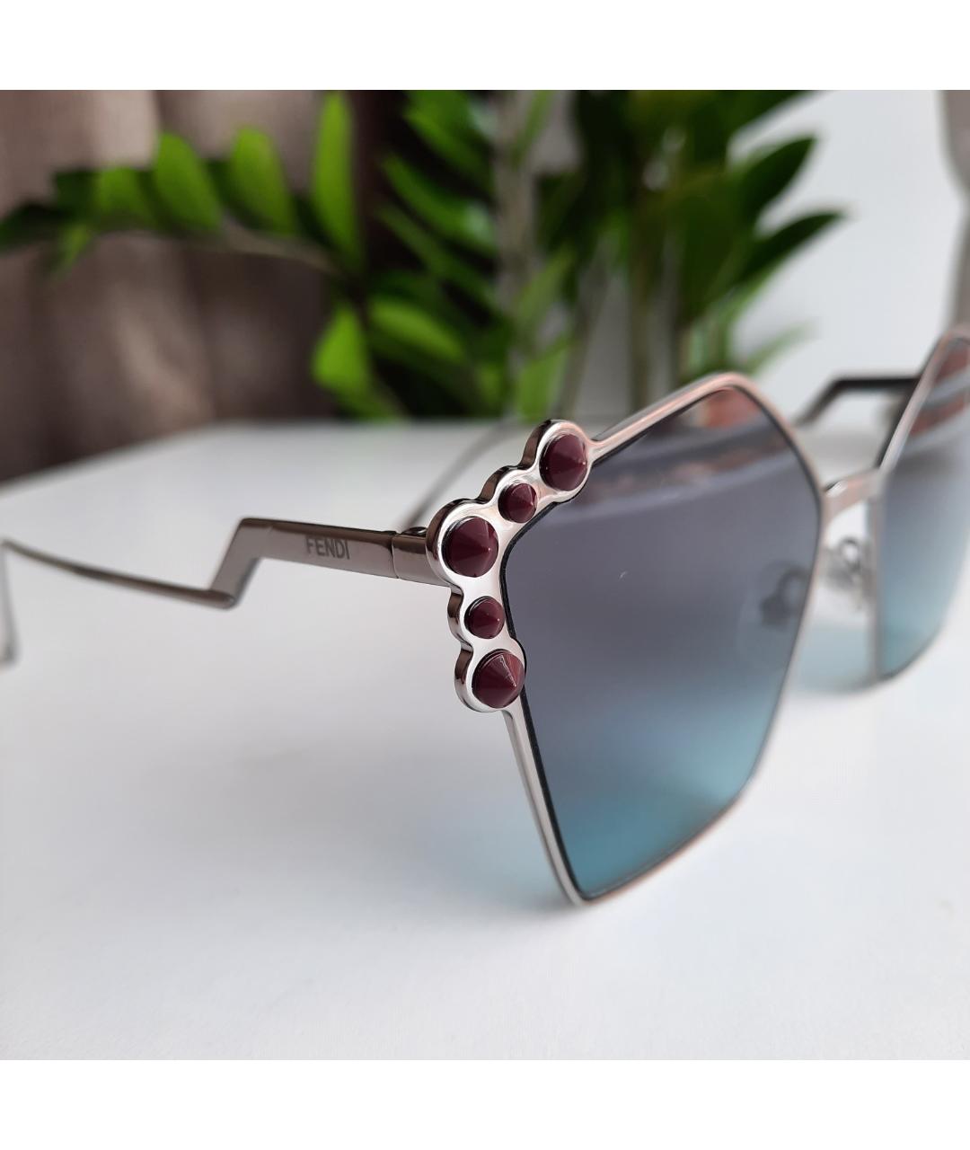 FENDI Металлические солнцезащитные очки, фото 3