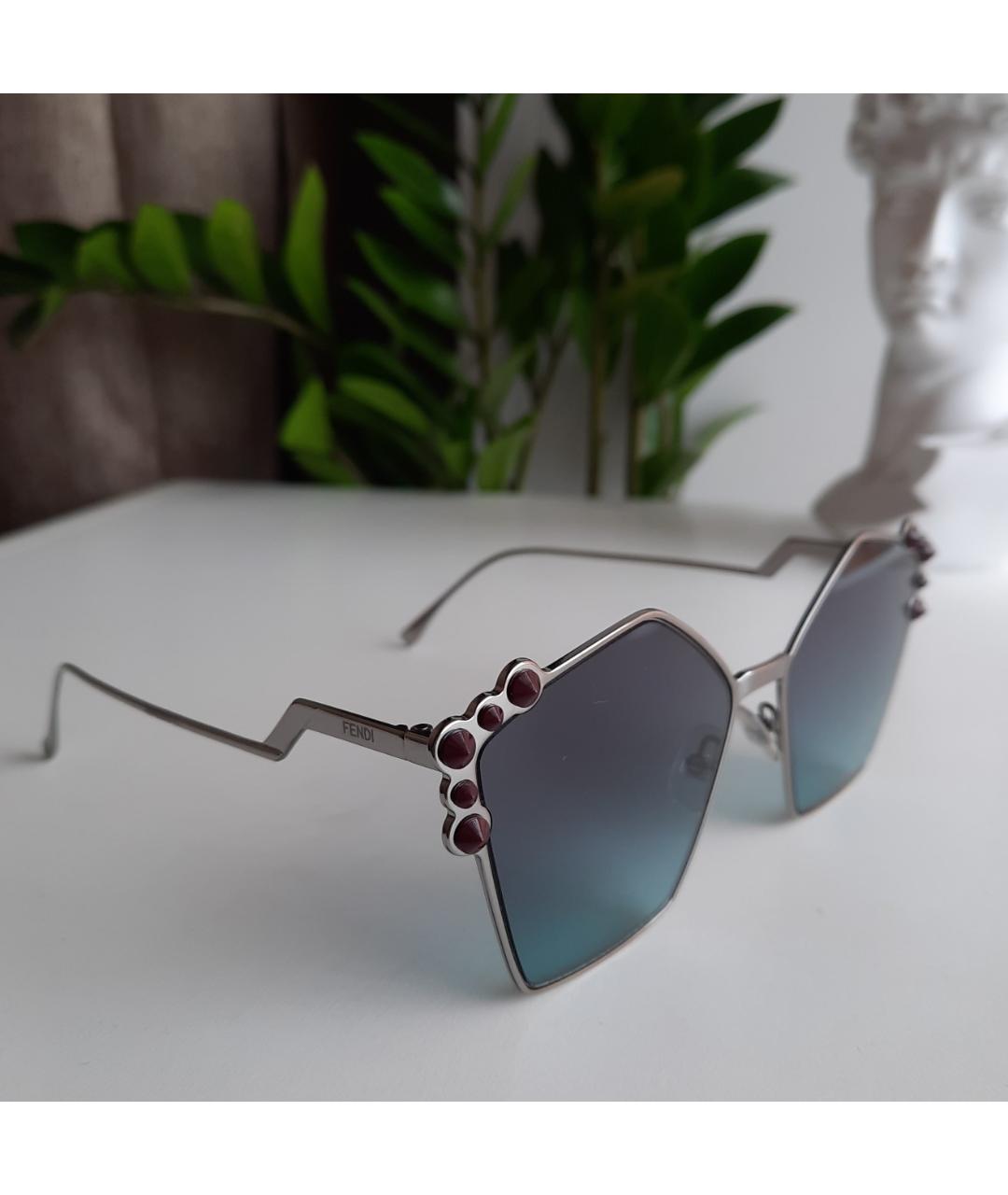 FENDI Металлические солнцезащитные очки, фото 2