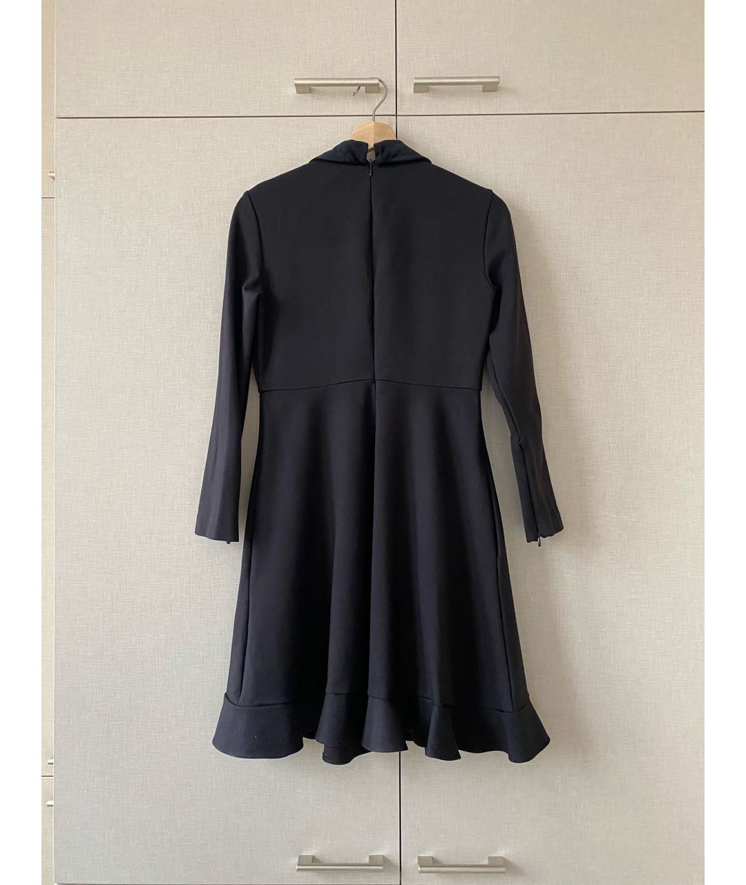 EMPORIO ARMANI Черное хлопко-эластановое повседневное платье, фото 4