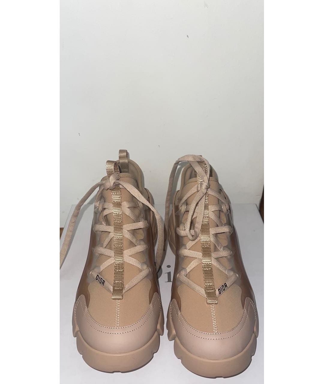 CHRISTIAN DIOR Бежевые текстильные кроссовки, фото 2