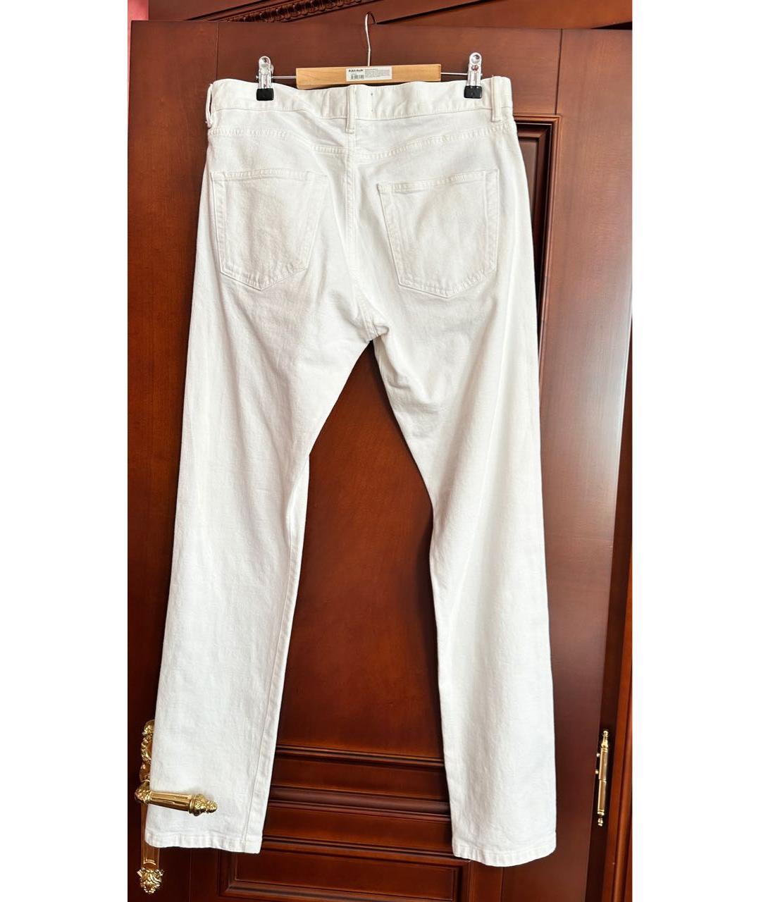 ERMENEGILDO ZEGNA Белые хлопковые джинсы скинни, фото 3