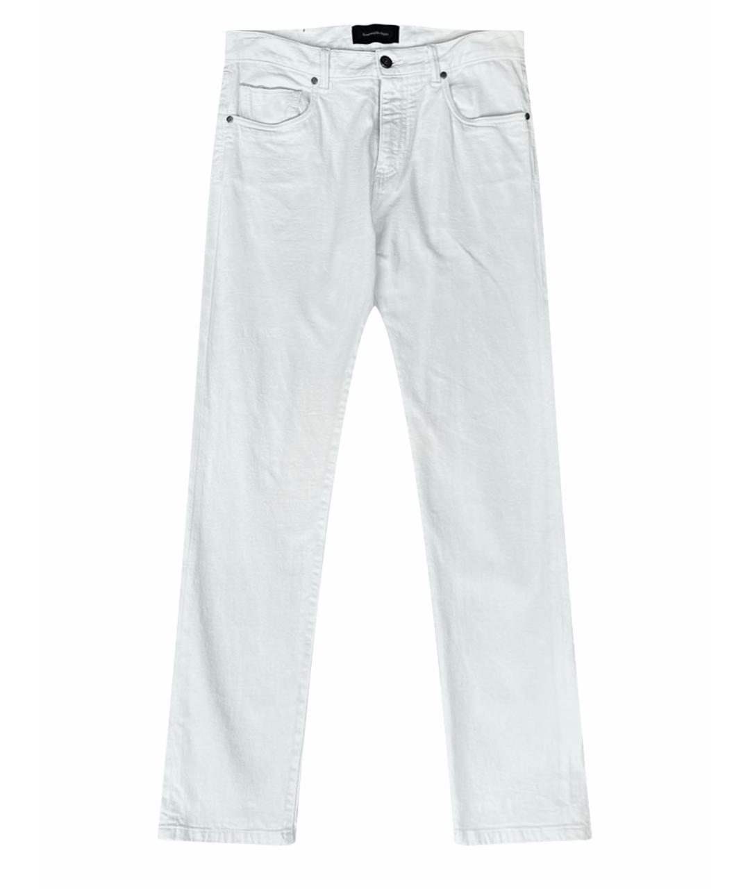 ERMENEGILDO ZEGNA Белые хлопковые джинсы скинни, фото 1
