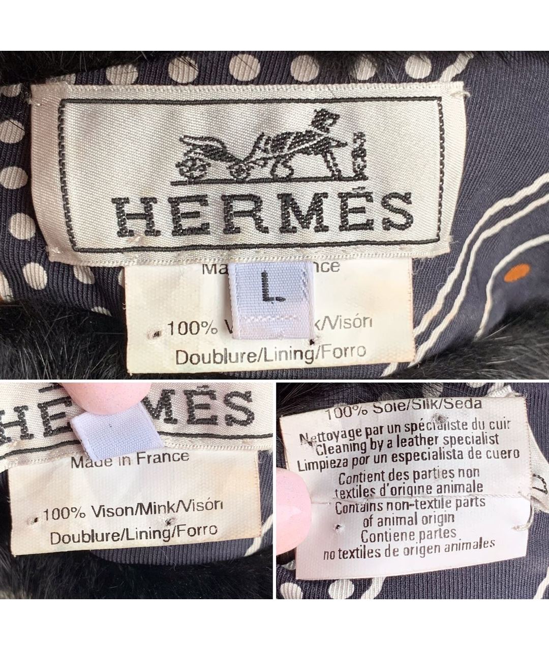 HERMES PRE-OWNED Черная повязка на голову, фото 7