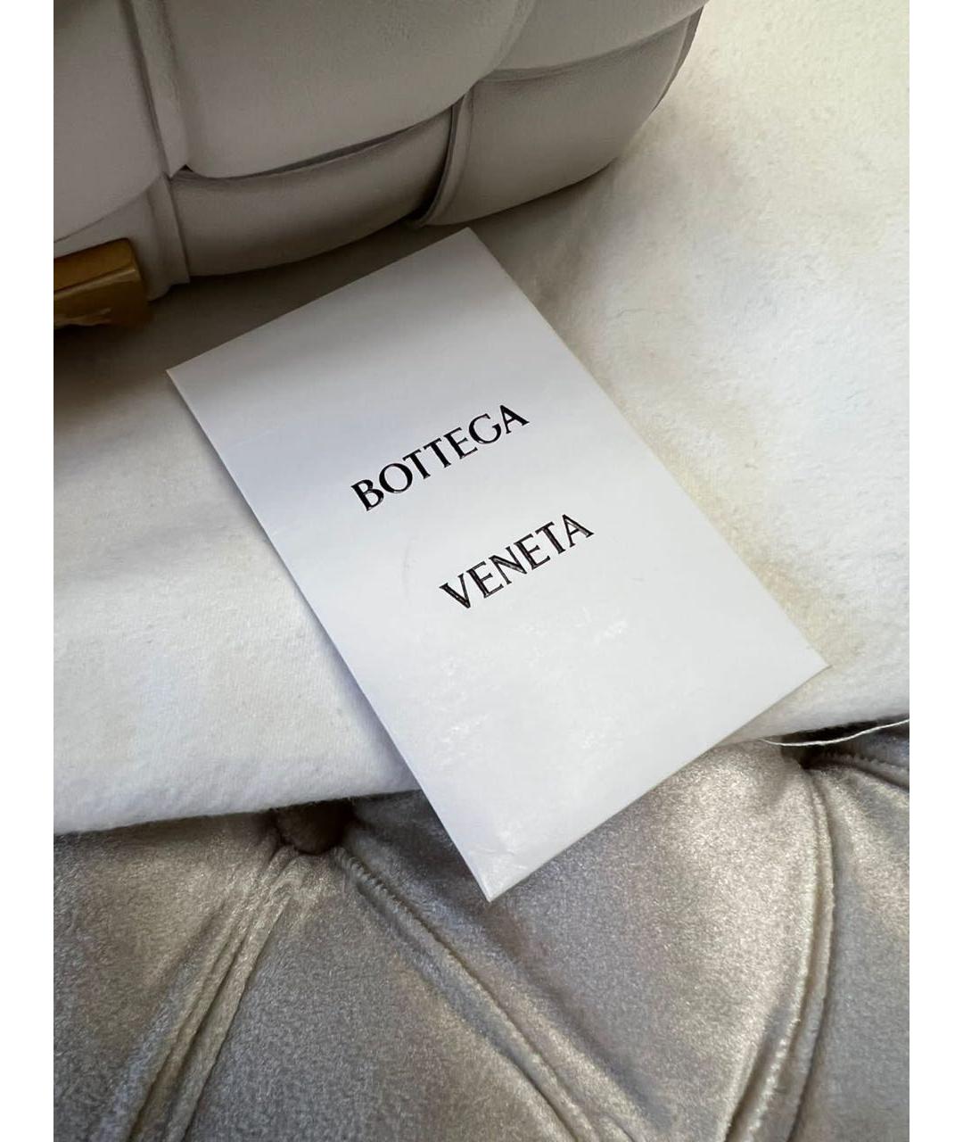 BOTTEGA VENETA Белая кожаная сумка через плечо, фото 8