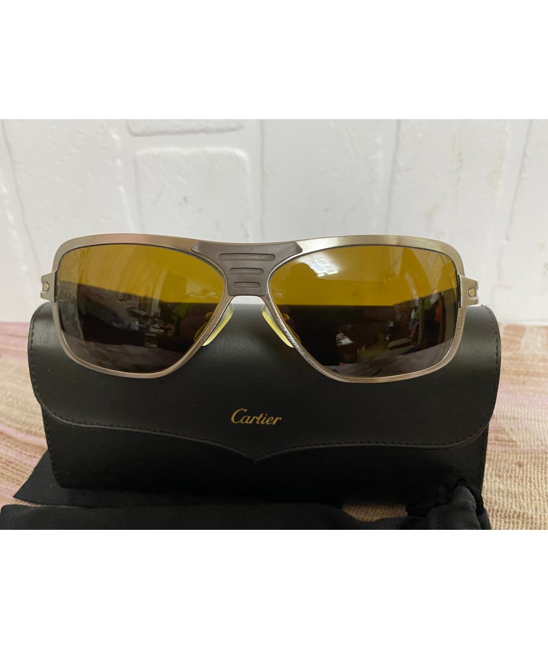 CARTIER Серебряные металлические солнцезащитные очки, фото 10