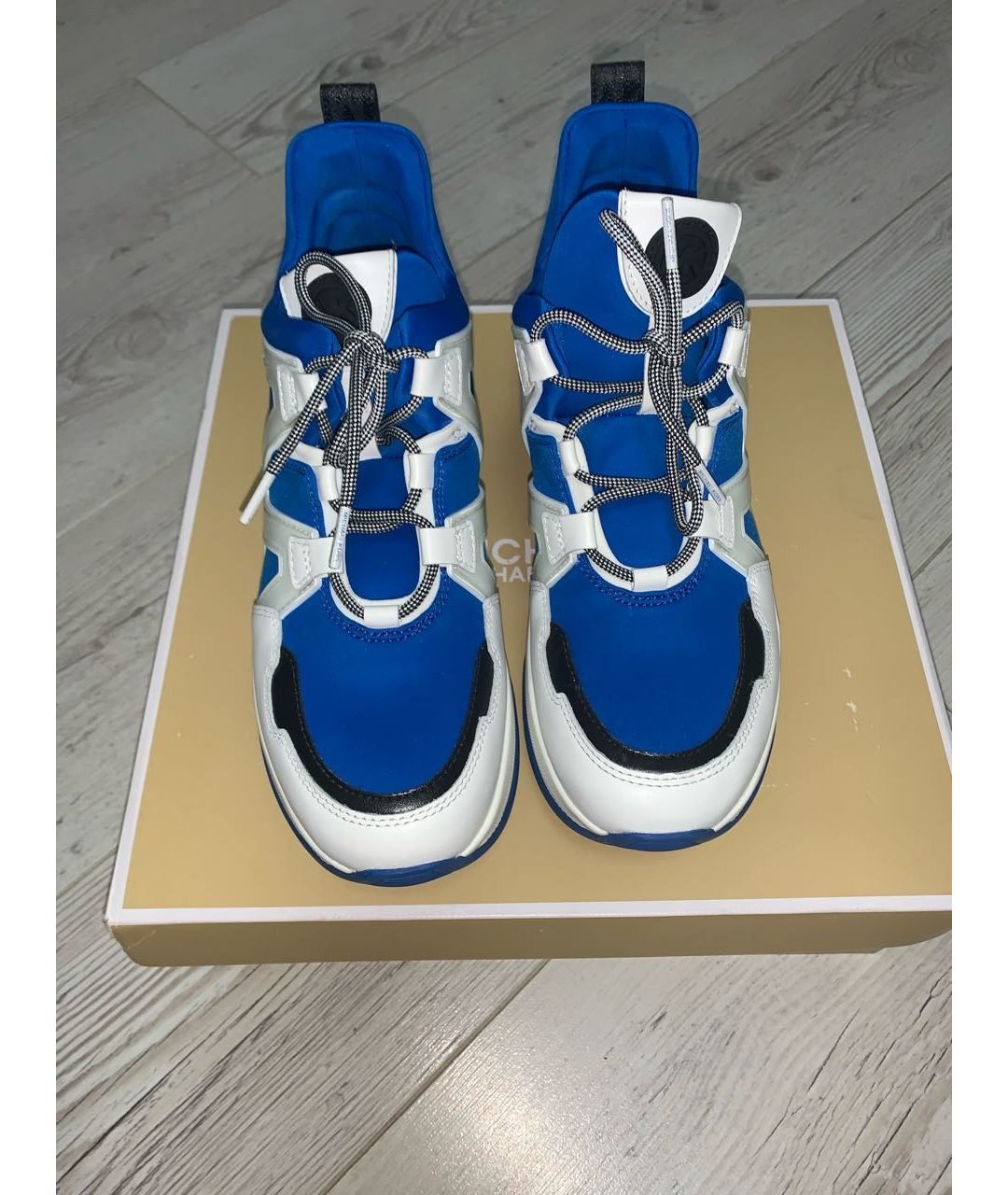 MICHAEL KORS Синие кожаные кроссовки, фото 2