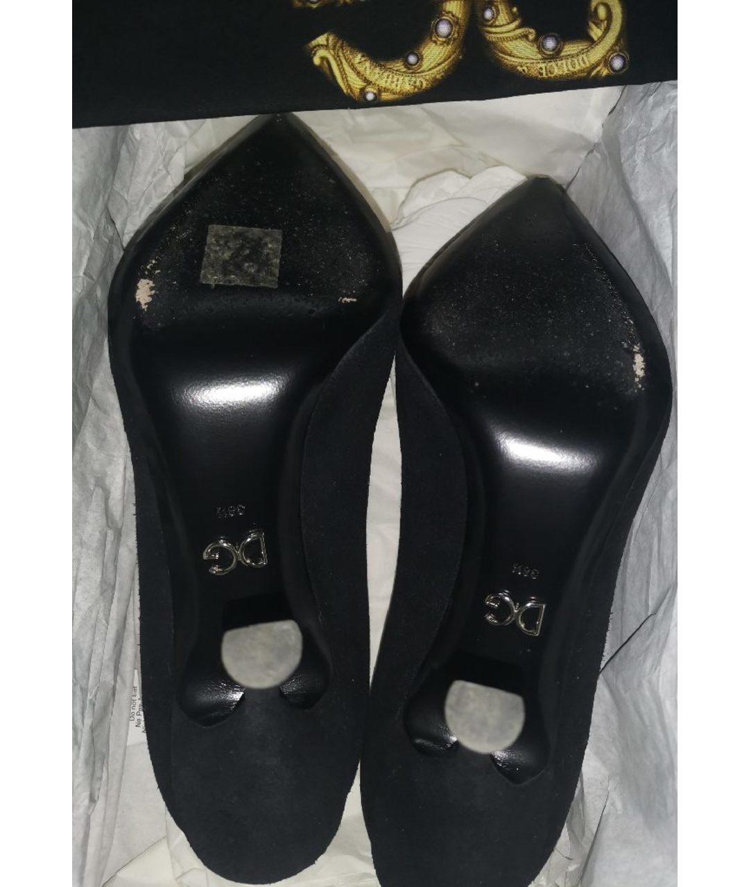DOLCE&GABBANA Черные замшевые туфли, фото 7