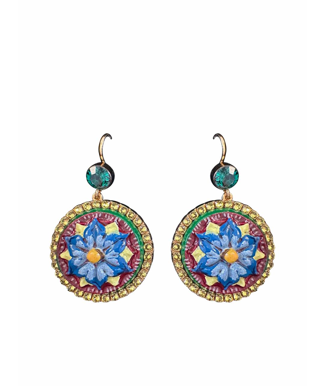 DOLCE&GABBANA Желтые пластиковые серьги, фото 1