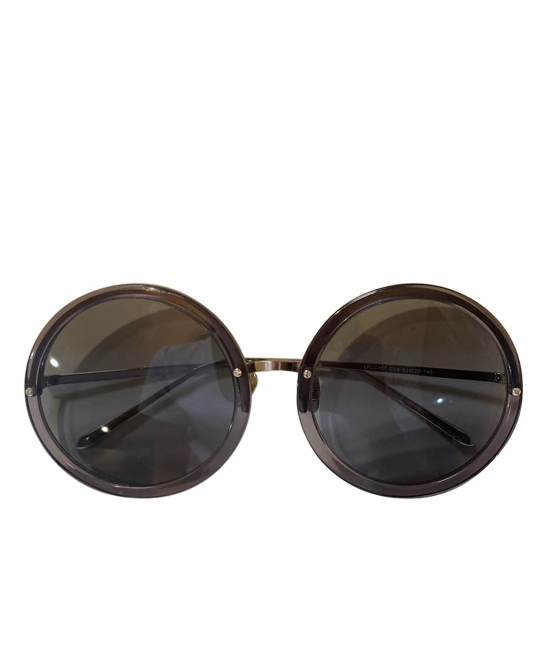 LINDA FARROW Антрацитовые солнцезащитные очки, фото 1