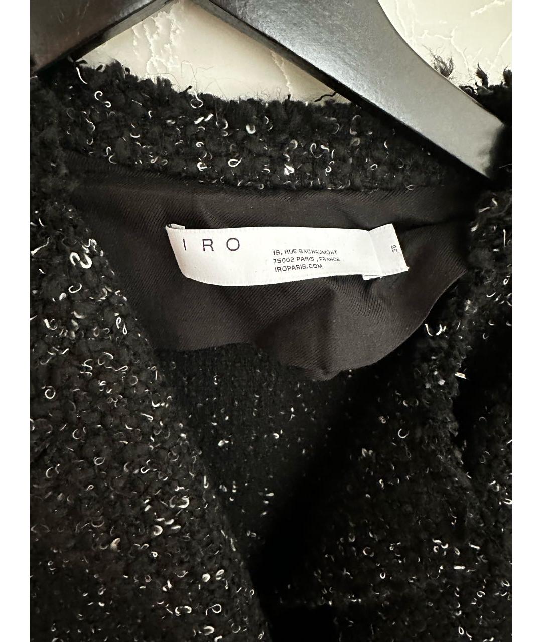 IRO Черный твидовый жакет/пиджак, фото 6