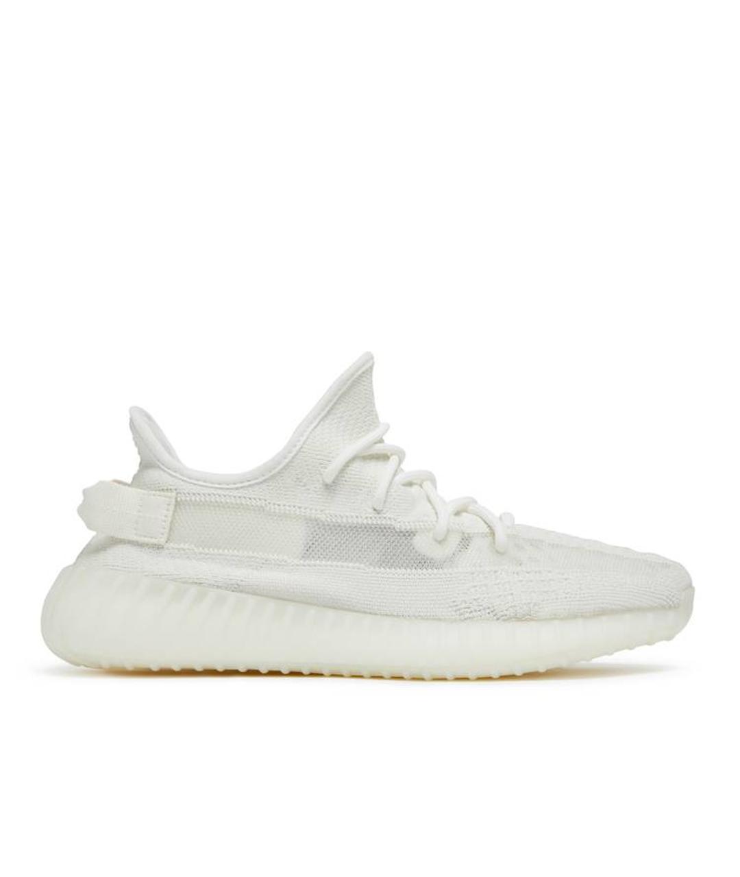 ADIDAS YEEZY Белые текстильные низкие кроссовки / кеды, фото 2